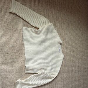Cozy Cream Ribbed Sweater from Zara